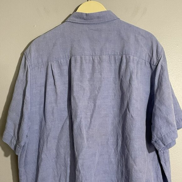 Margaritaville Linen Silk Hawaiian Button Shirt Men Sz XL Workwear Summer Relax - Picture 4 of 12